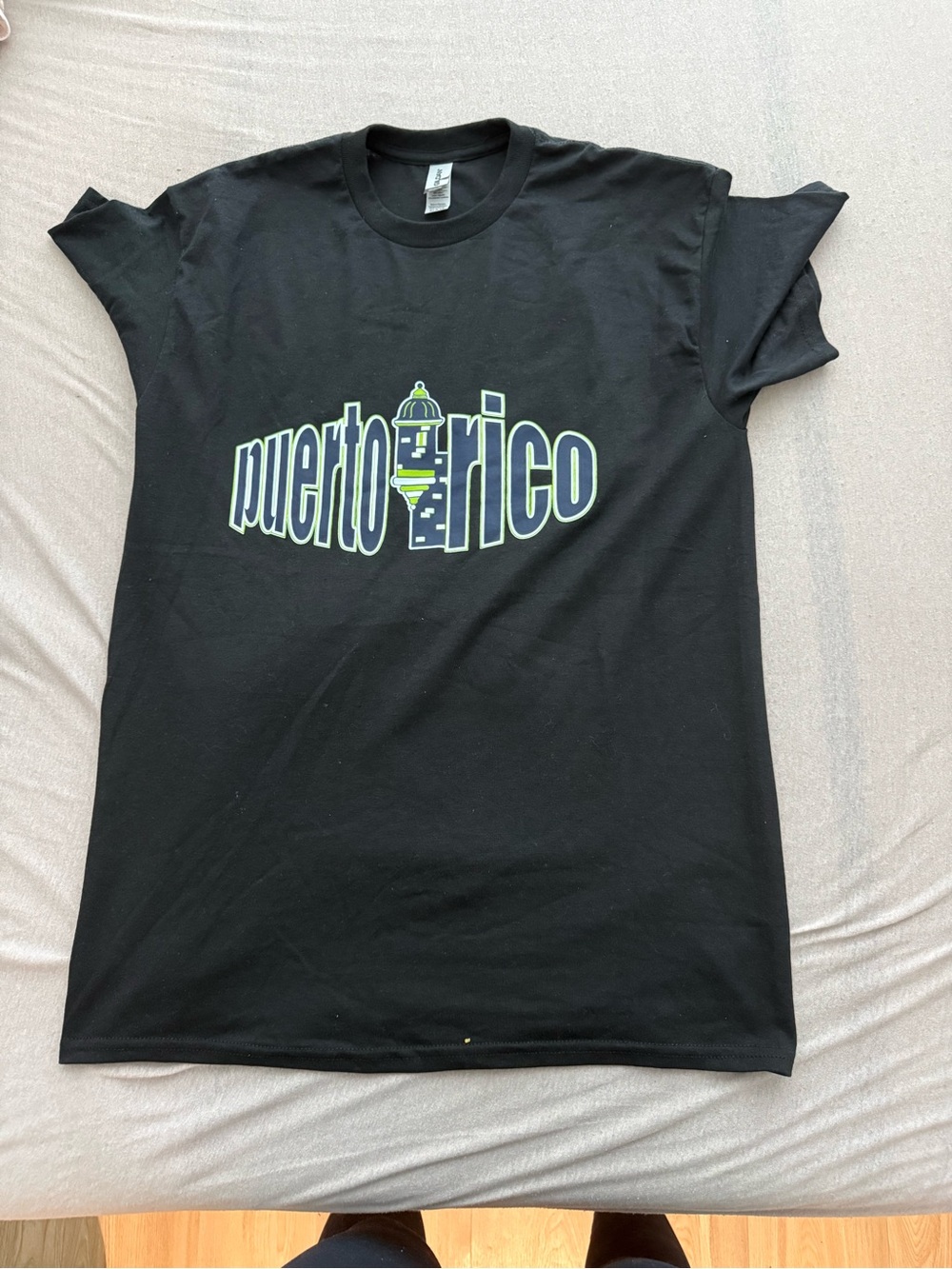 Puerto Rico Graphic Tee - Black Short Sleeve